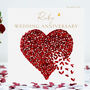 Ruby Wedding Anniversary Butterfly Heart Card, thumbnail 1 of 12