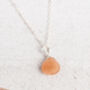 Sterling Silver Peach Moonstone Necklace, thumbnail 1 of 5