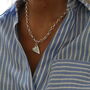 Silver Belcher Chain Heart Necklace, thumbnail 6 of 7