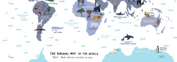 The Animal World Map Personalised Print, 5 of 7