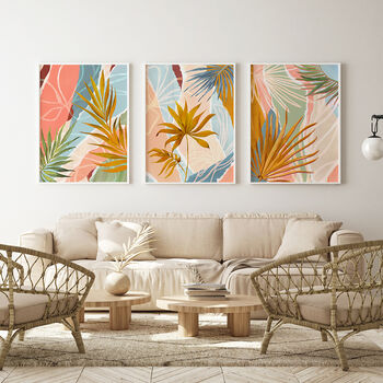 Colourful Abstract Leaf Art Print, 6 of 10