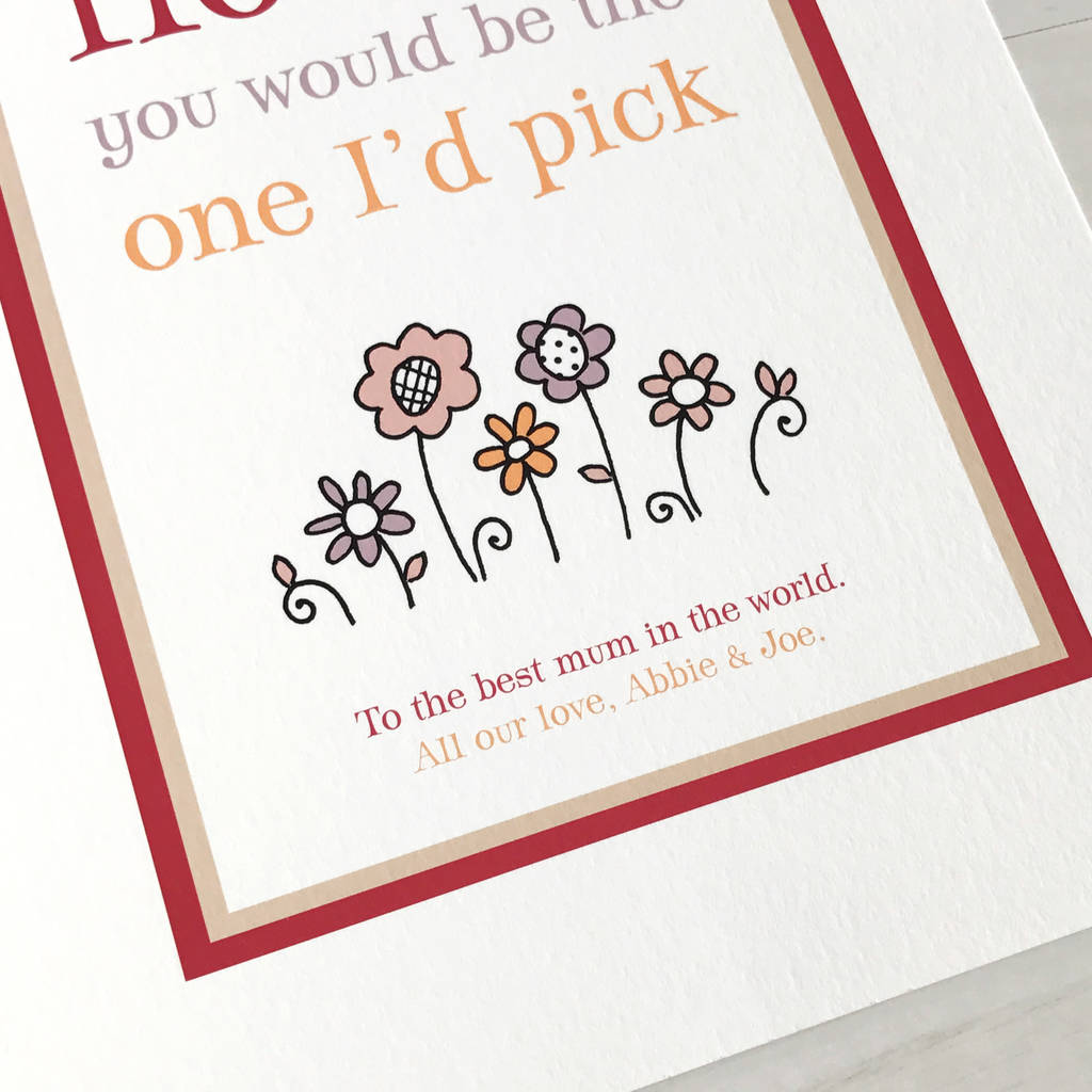 If mothers were flowers personalised print by cloud 9 design