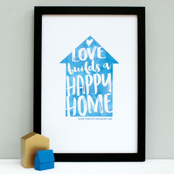Personalised Love Builds… New Home Print, 10 of 11