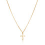 Children's 18ct Gold Vermeil Cherish Cross Necklace, thumbnail 2 of 3