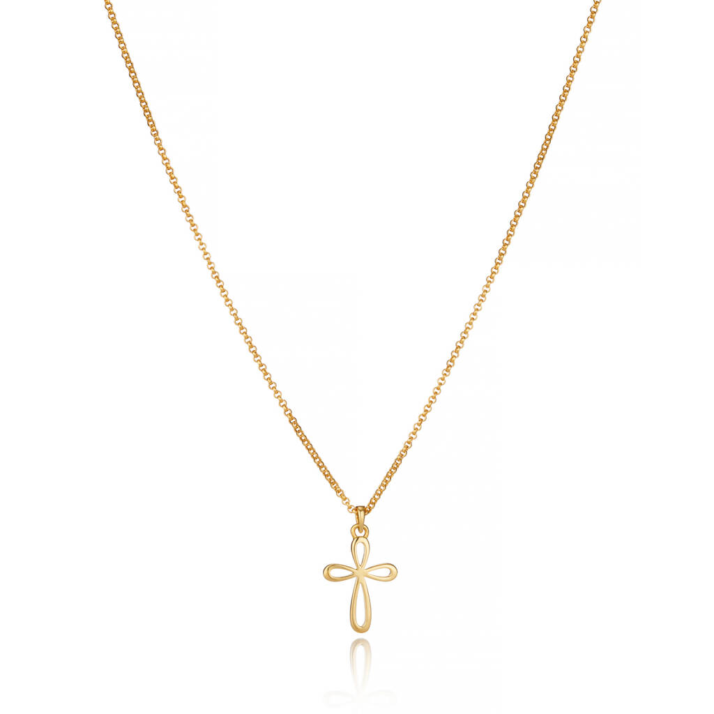 Buy Beloved Child GoodsTiny Sterling Silver Cross Necklace with Chain, or  with Chain and Pearl Drop for Babies (12