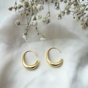 Gold Medium Open Hoop With Free Personalisation, 5 of 9