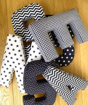 Navy Blue Fabric Letters, 5 of 12