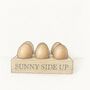 Personalised Six Egg Oak Holder White Wash Stain Finish, thumbnail 3 of 3