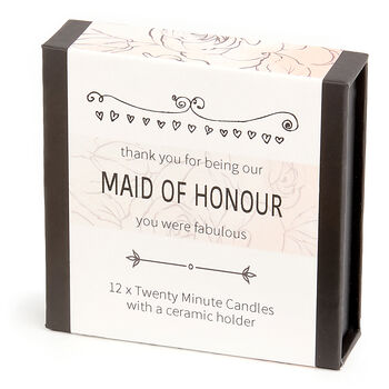 Maid Of Honour, Relaxation Candle Wedding Gift Set, 3 of 12