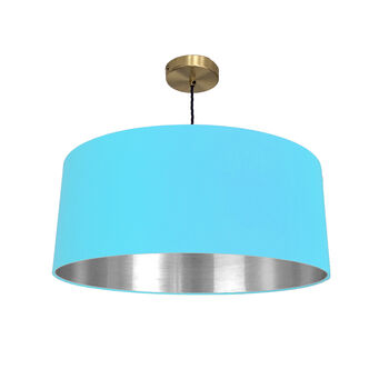 Turquoise Blue Drum Lampshade, 9 of 9