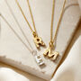 Textured Birthstone Initial Necklace, thumbnail 1 of 11
