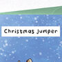 Christmas Card Hare Animal Pun Card, thumbnail 4 of 4