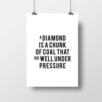 'Diamond' Motivational Quote Print, 2 of 2