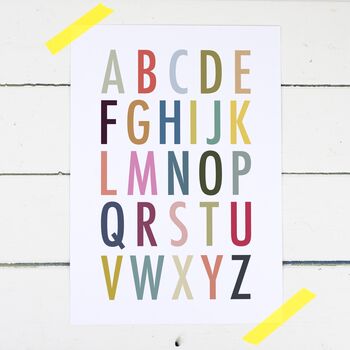 Colourful Alphabet Nursery Print, 2 of 2