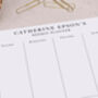 Botanic Butterfly Personalised Weekly Planner Desk Pad, thumbnail 2 of 4