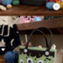 Novelty, Bespoke Kid’s Halloween Bags, Pink Pumpkin,Green Frankenstein, Black Bat, thumbnail 3 of 10