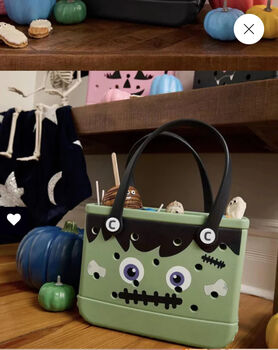 Novelty, Bespoke Kid’s Halloween Bags, Pink Pumpkin,Green Frankenstein, Black Bat, 3 of 10