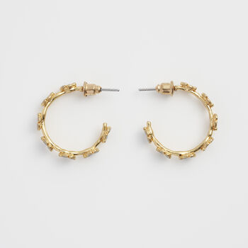 Forget Me Not Stud Hoop Earrings, 3 of 7