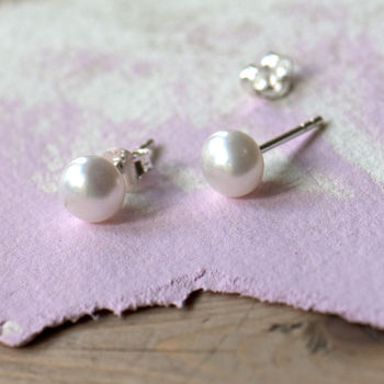 Freshwater Pearl Stud Earrings, 4 of 11