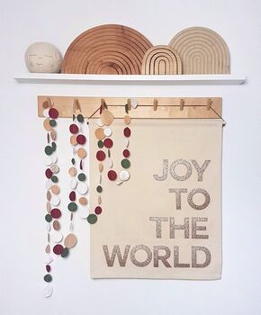 Joy To The World Christmas Wall Hanging, 2 of 3