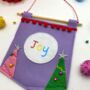 Purple Joy Christmas Banner/Pendant, thumbnail 6 of 10