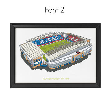 Personalised Dw Stadium Print, Wigan Athletic, Wigan Warriors, 3 of 6