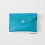 Blue Leather Coin And Card Envelope Purse, thumbnail 8 of 8