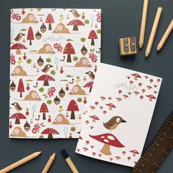 Woodland Mouse A5 Notebook Or Notebook Set, 2 of 9