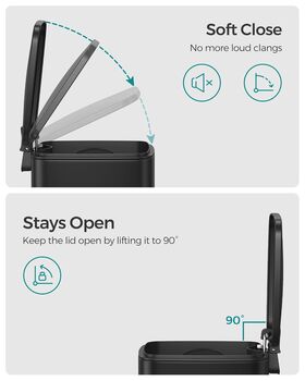 Steel Kitchen Bin Pedal Trash Can, 5 of 8