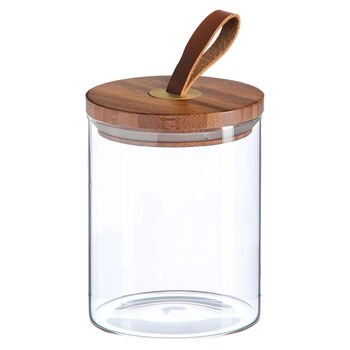 Glass Cylinder Candle Holder, Wooden Lid, Three Sizes, 5 of 12