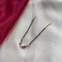 Minimalistic Black Beaded Crystal Slim Mangalsutra Bracelet, thumbnail 2 of 4