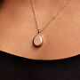 Diamond Teardrop Urn 18 K Rose Gold Plated Silver, thumbnail 7 of 9