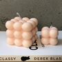 Scented Bubble Cube Pastel Candle | Soy Wax, thumbnail 8 of 8