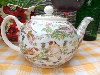 Two Cup Teapot In British Birds Design, 4 of 9