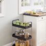 Black Plastic Storage Cart With Three Tier Baskets, thumbnail 1 of 6