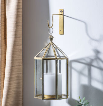 Glass Lantern With Antique Gold Or Silver Frame 'Chhat', 6 of 6