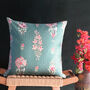 Les Indes Gulshan Floral Recycled Cotton Cushion Cover, thumbnail 2 of 5