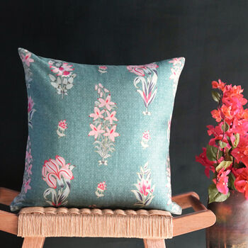 Les Indes Gulshan Floral Recycled Cotton Cushion Cover, 2 of 5