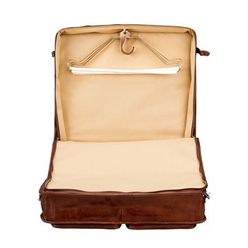Finest Italian Leather Suit Carrier. 'The Rovello', 7 of 12