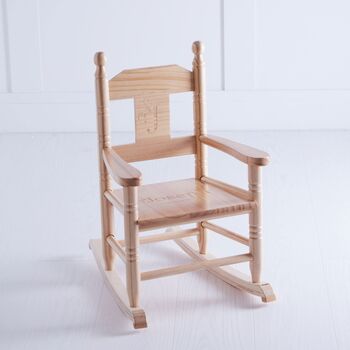 Personalised Traditional Wooden Rocking Chair 3y+, 2 of 4