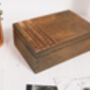 Wooden Cufflink And Watch Box With Copper Message, thumbnail 3 of 9