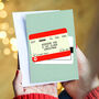 Personalised Train Ticket Christmas Card, thumbnail 4 of 5