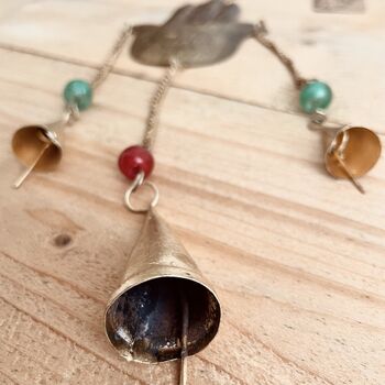 Hand Of Fatima Indian Bells Wind Chime, 4 of 10