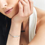 Personalised Sparkling Petite Cosmic Star Bar Bracelet In Silver, thumbnail 9 of 10