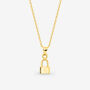 Padlock Pendant Layering Necklace 18ct Gold Plated, thumbnail 4 of 4