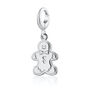 Gingerbread Man Charm Necklace, Silver Or Gold Plated, thumbnail 3 of 11