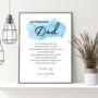 Personalised Poem For Dad, Fathers Day Print, thumbnail 3 of 9