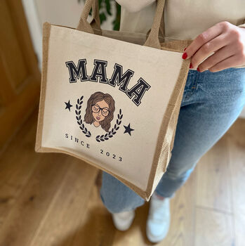 Personalised Mama New Mum Mum To Be Jute Tote Bag, 5 of 11
