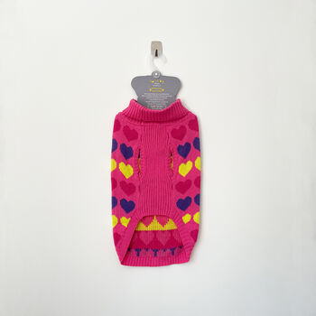 Loveheart Knitted Dog Jumper, 3 of 4