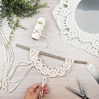 Macramé Mirror And Wall Hanging Kit, 5 of 8